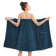 Unisex Cotton Bath Wrap with Elastic Top & Pocket